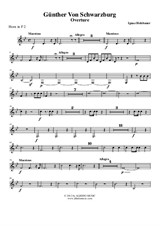 Günther Von Schwarzburg, Overture - Horn in F 2 (Transposed Part)