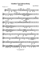 Günther Von Schwarzburg, Overture - Trumpet in C 2 (Transposed Part)