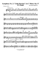 Symphony No.2, Movement IV - Clarinet in Bb 1 (Transposed Part)