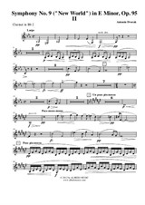 Symphony No.9, Movement II - Clarinet in Bb 2 (Transposed Part)