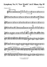 Symphony No.9, Movement IV - Clarinet in Bb 1 (Transposed Part)