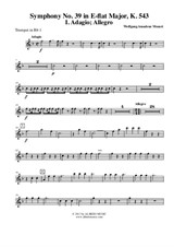 Symphony No.39, Movement I - Trumpet in Bb 1 (Transposed Part)