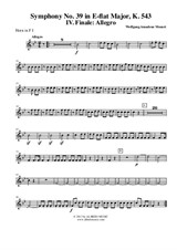 Symphony No.39, Movement IV - Horn in F 1 (Transposed Part)
