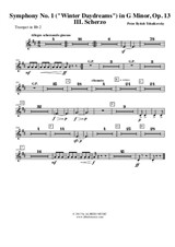 Symphony No.1, Movement III - Trumpet in Bb 2 (Transposed Part)