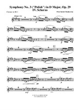 Symphony No.3, Movement IV - Clarinet in Bb 1 (Transposed Part)