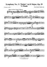Symphony No.3, Movement V - Clarinet in Bb 1 (Transposed Part)