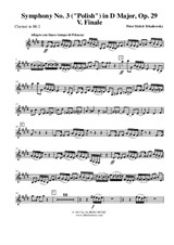 Symphony No.3, Movement V - Clarinet in Bb 2 (Transposed Part)