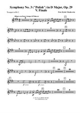 Symphony No.3, Movement V - Trumpet in Bb 2 (Transposed Part)