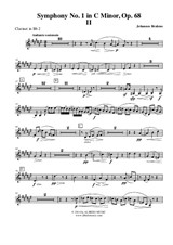 Symphony No.1, Movement II - Clarinet in Bb 2 (Transposed Part)