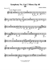 Symphony No.1, Movement III - Horn in F 2 (Transposed Part)