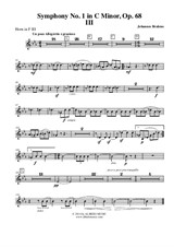 Symphony No.1, Movement III - Horn in F 3 (Transposed Part)