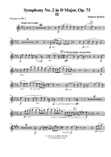 Symphony No.2, Movement II - Clarinet in Bb 1 (Transposed Part)