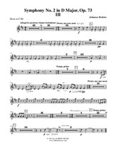 Symphony No.2, Movement III - Horn in F 3 (Transposed Part)