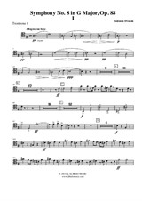 Symphony No.8, Movement I - Trombone Tenor Clef 1 (Transposed Part)