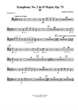 Symphony No.2, Movement II - Trombone Tenor Clef 1 (Transposed Part)