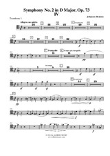 Symphony No.2, Movement IV - Trombone Tenor Clef 1 (Transposed Part)