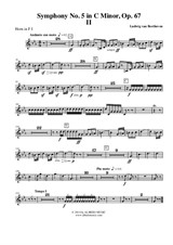 Symphony No.5, Movement II - Horn in F 1 (Transposed Part)