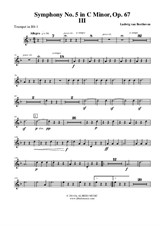 Symphony No.5, Movement III - Trumpet in Bb 1 (Transposed Part)