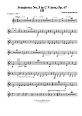 Symphony No.5, Movement III - Trumpet in Bb 2 (Transposed Part)