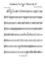 Symphony No.5, Movement IV - Trumpet in Bb 1 (Transposed Part)