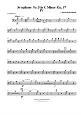 Symphony No.5, Movement IV - Trombone Bass Clef 2 (Transposed Part)