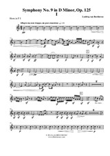 Symphony No.9, Movement I - Horn in F 1 (Transposed Part)