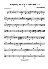Symphony No.9, Movement I - Trumpet in Bb 1 (Transposed Part)