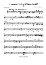 Symphony No.9, Movement I - Trumpet in C 1 (Transposed Part)