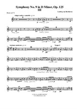 Symphony No.9, Movement III - Horn in F 1 (Transposed Part)