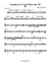 Symphony No.9, Movement III - Trumpet in C 1 (Transposed Part)