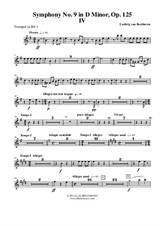 Symphony No.9, Movement IV - Trumpet in Bb 1 (Transposed Part)