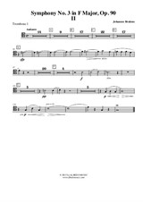 Symphony No.3, Movement II - Trombone in Tenor Clef 1 (Transposed Part)