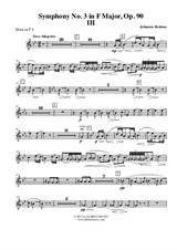 Symphony No.3, Movement III - Horn in F 1 (Transposed Part)