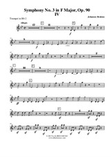 Symphony No.3, Movement IV - Trumpet in Bb 2 (Transposed Part)