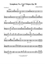 Symphony No.3, Movement IV - Trombone in Bass Clef 2 (Transposed Part)