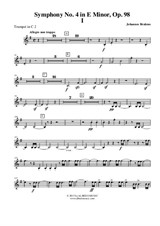 Symphony No.4, Movement I - Trumpet in C 2 (Transposed Part)