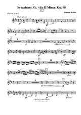 Symphony No.4, Movement III - Clarinet in Bb 2 (Transposed Part)