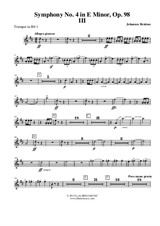 Symphony No.4, Movement III - Trumpet in Bb 1 (Transposed Part)