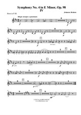 Symphony No.4, Movement IV - Horn in F 3 (Transposed Part)