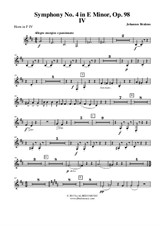 Symphony No.4, Movement IV - Horn in F 4 (Transposed Part)
