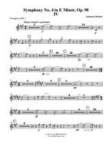 Symphony No.4, Movement IV - Trumpet in Bb 1 (Transposed Part)