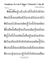 Symphony No.6, Movement V - Trombone in Tenor Clef 1 (Transposed Part)