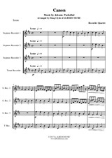 Pachelbel's Canon for Recorder Quartet