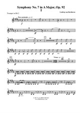 Symphony No.7, Movement I - Trumpet in Bb 2 (Transposed Part)