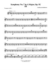 Symphony No.7, Movement III - Trumpet in Bb 1 (Transposed Part)
