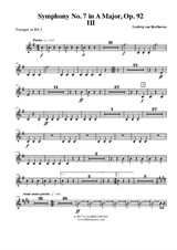 Symphony No.7, Movement III - Trumpet in Bb 2 (Transposed Part)