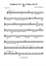 Symphony No.7, Movement III - Trumpet in C 2 (Transposed Part)