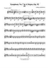Symphony No.7, Movement IV - Trumpet in Bb 1 (Transposed Part)
