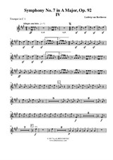 Symphony No.7, Movement IV - Trumpet in C 1 (Transposed Part)