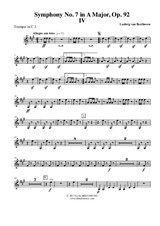 Symphony No.7, Movement IV - Trumpet in C 2 (Transposed Part)